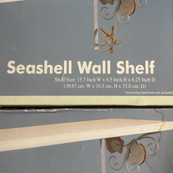 SEAVIEW Set of 2 Seashell Wall Shelves NWT - Picture 2 of 2